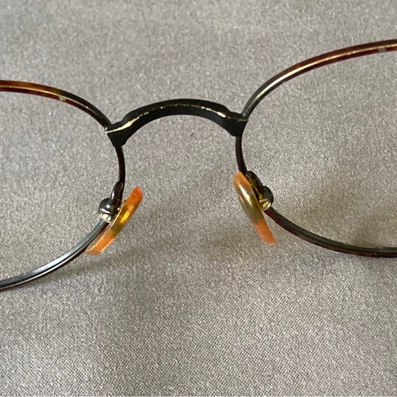 Vintage Geoffrey Beene Round Tortoise Gunmetal Eyeglass Frames 54-17-140 - Picture 7 of 9
